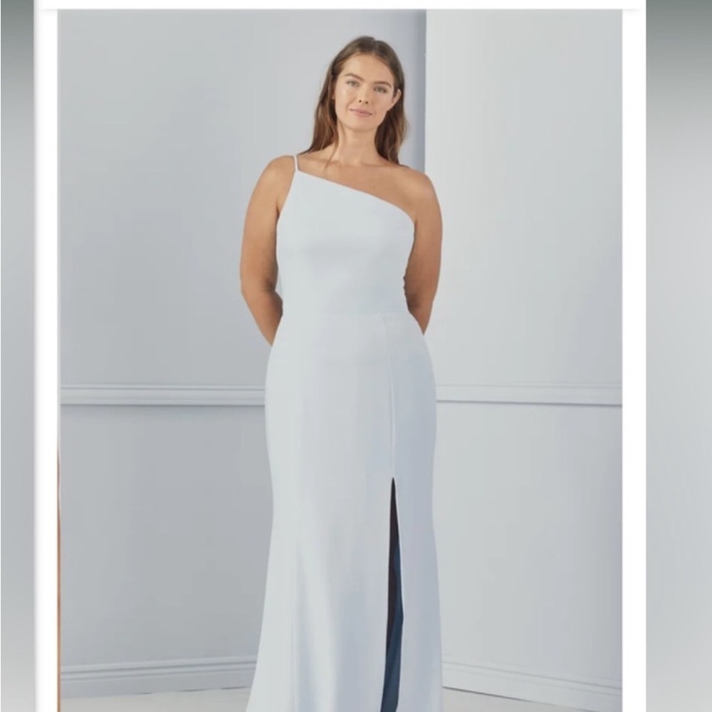 Amsale Sloan Dress - New Ice. Worn once for a wedding!